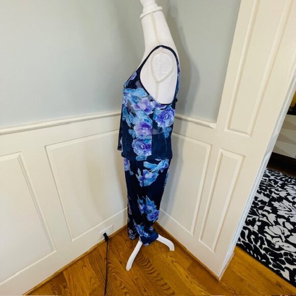 Vintage California Dynasty Satin Pajamas & Robe Floral Lingerie Set Medium - Picture 8 of 13